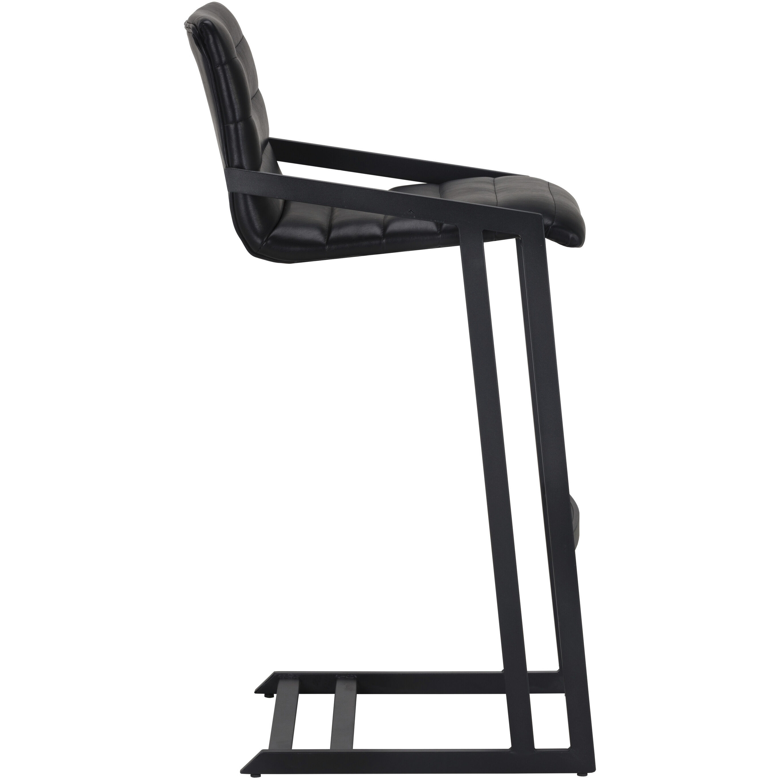 Webber 38.75 inch Cantina Black Barstool, Set Of 2
